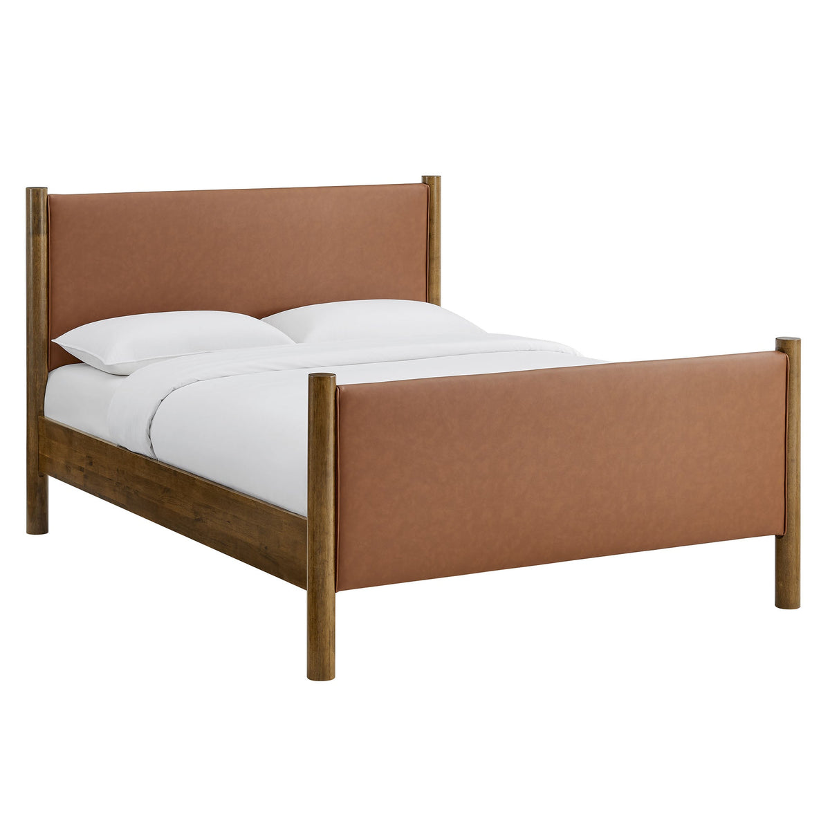 Maven Vegan Leather Upholstered Platform Bed