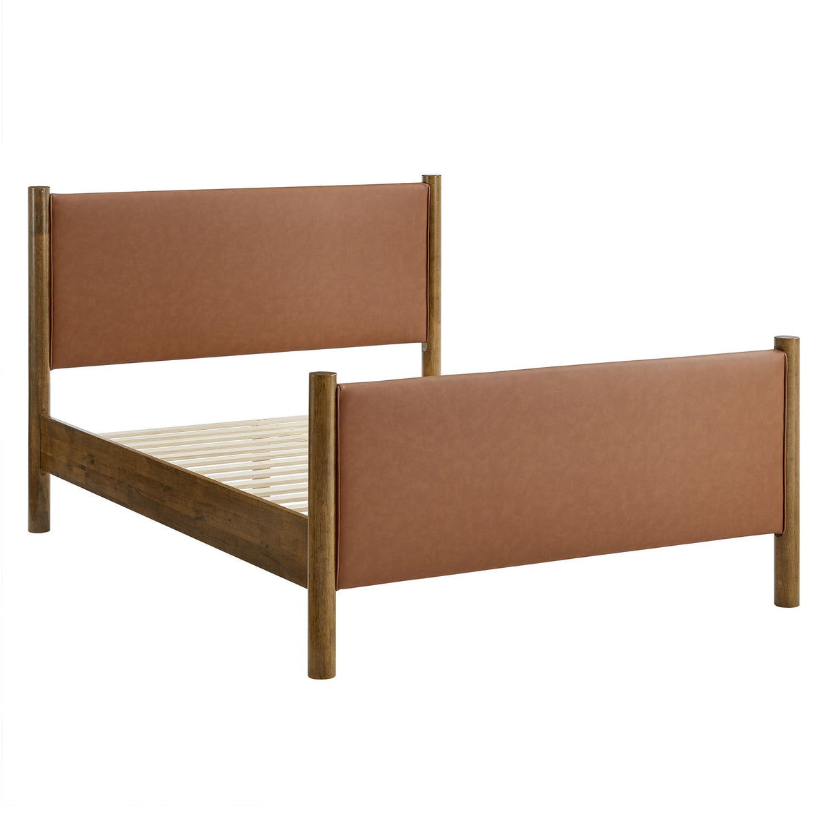 Maven Vegan Leather Upholstered Platform Bed
