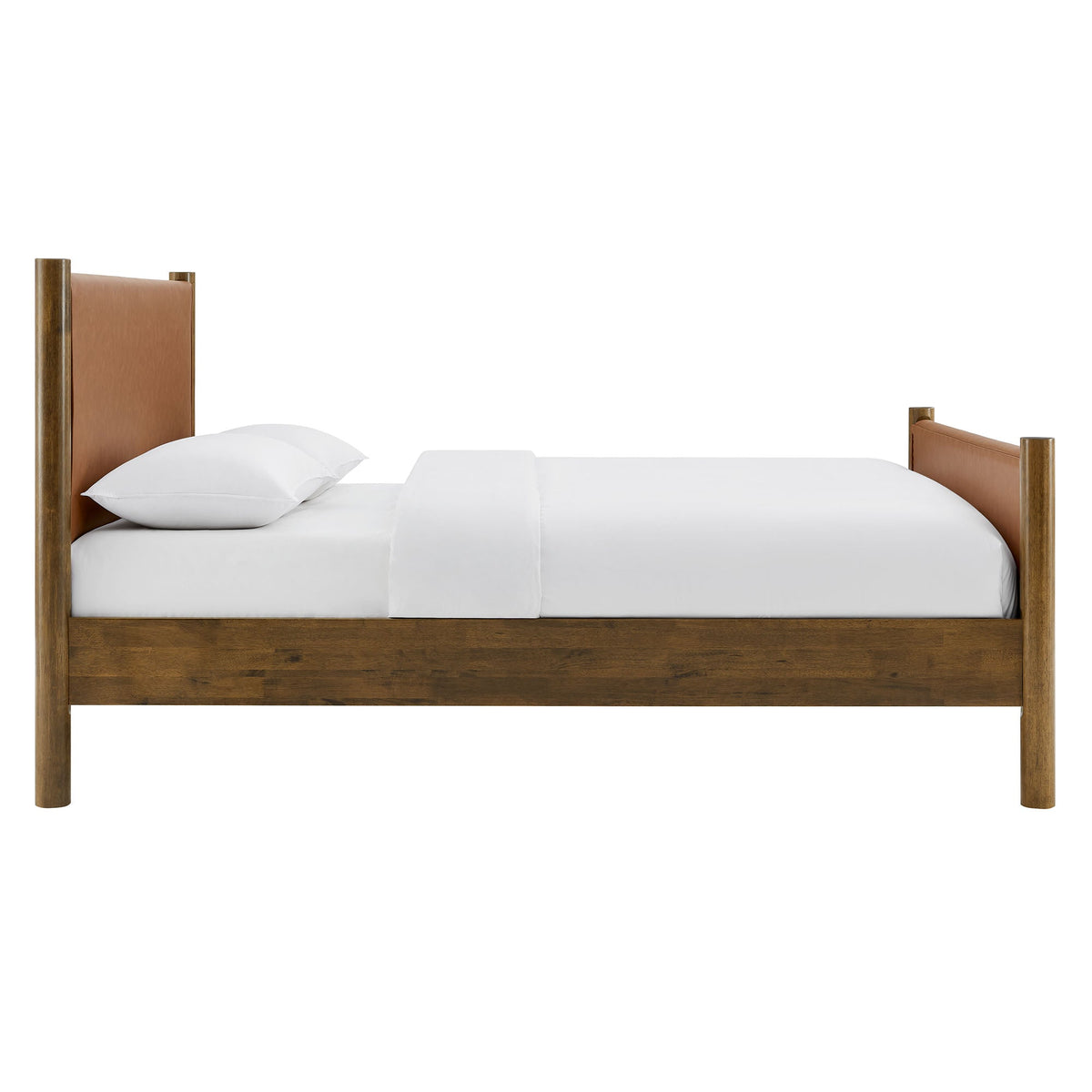 Maven Vegan Leather Upholstered Platform Bed