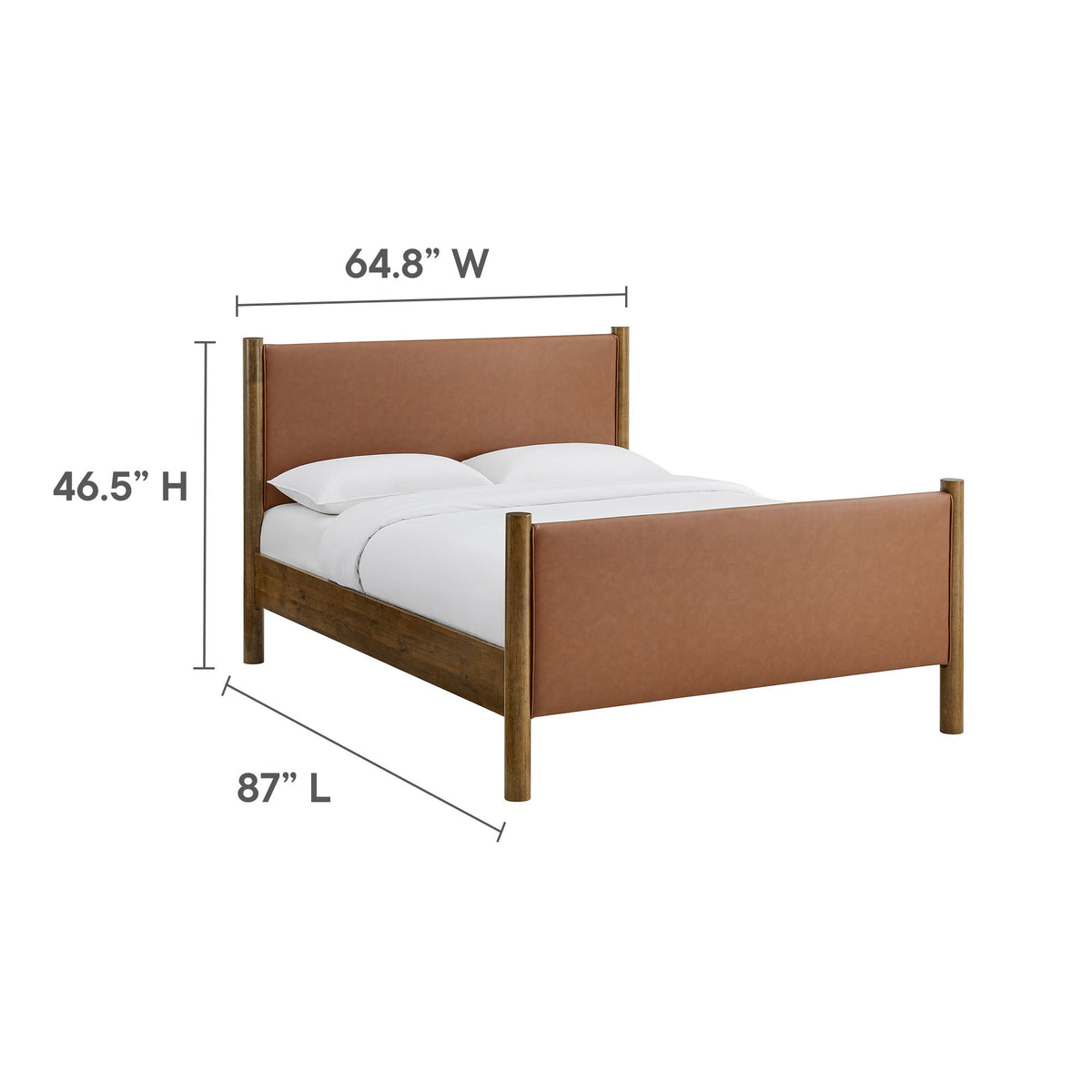 Maven Vegan Leather Upholstered Platform Bed