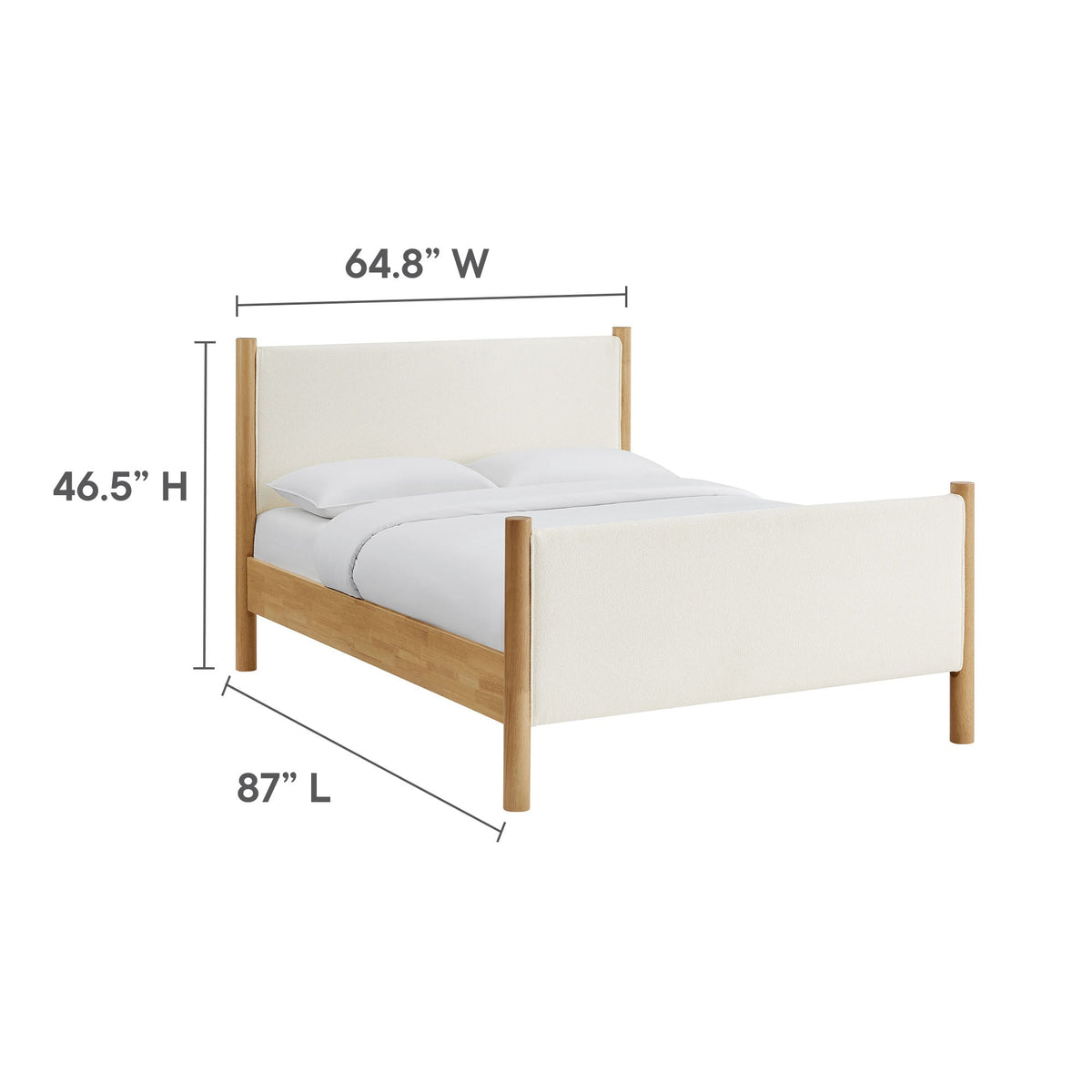 Maven Fabric Upholstered Platform Bed