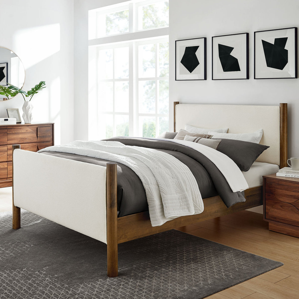 Maven Fabric Upholstered Platform Bed
