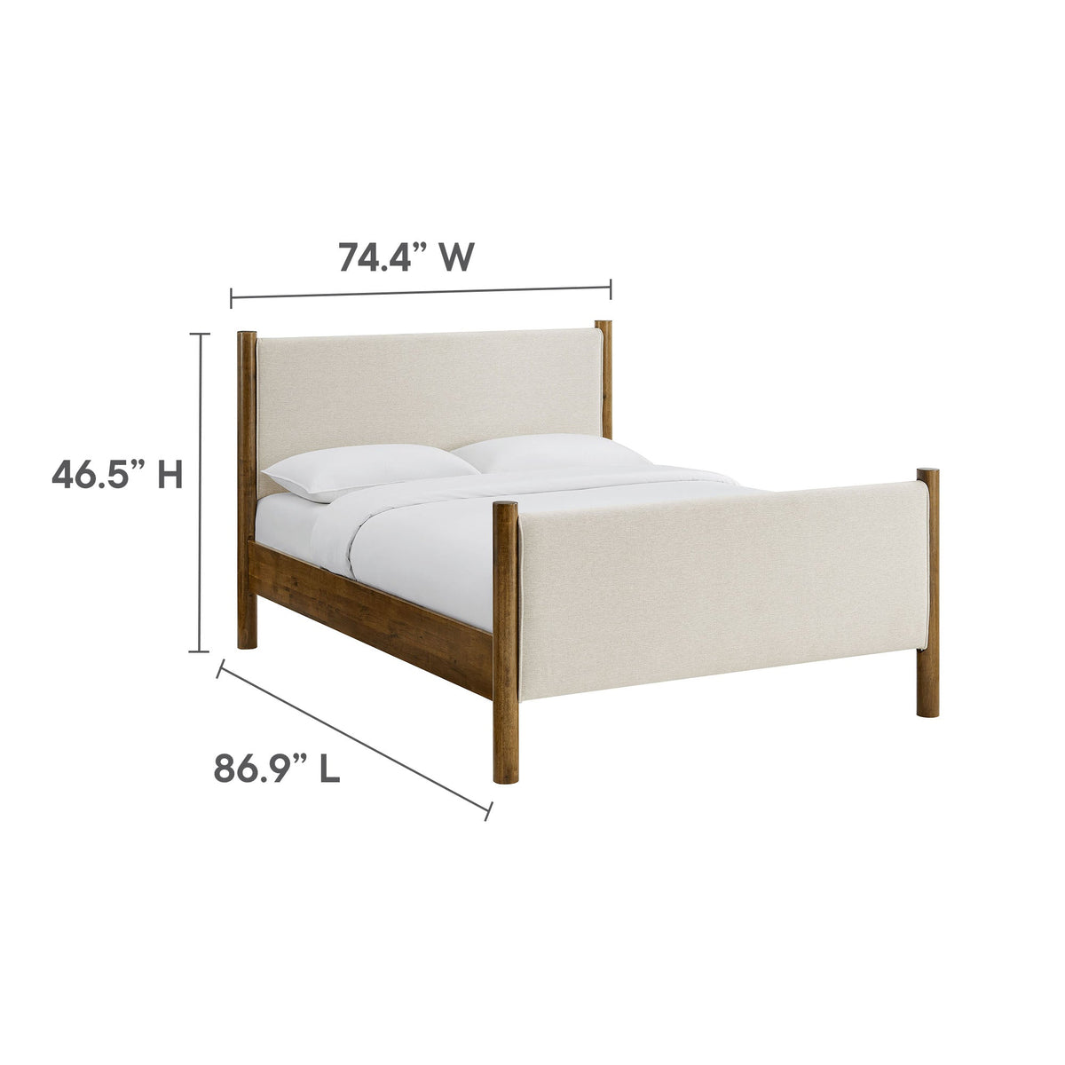 Maven Fabric Upholstered Platform Bed