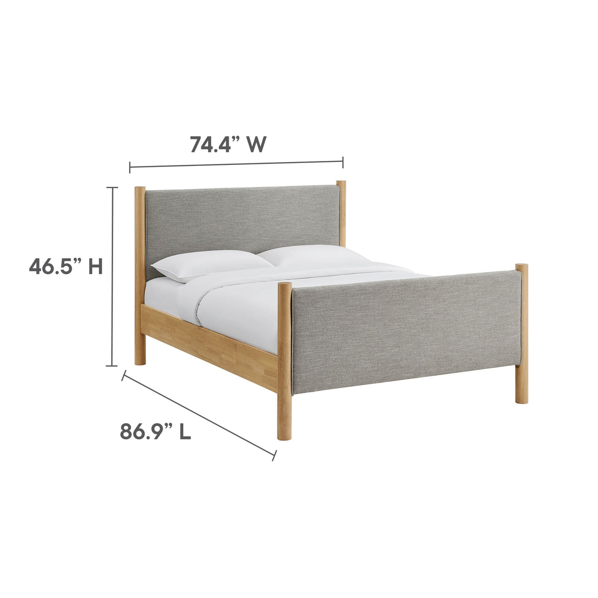 Maven Fabric Upholstered Platform Bed