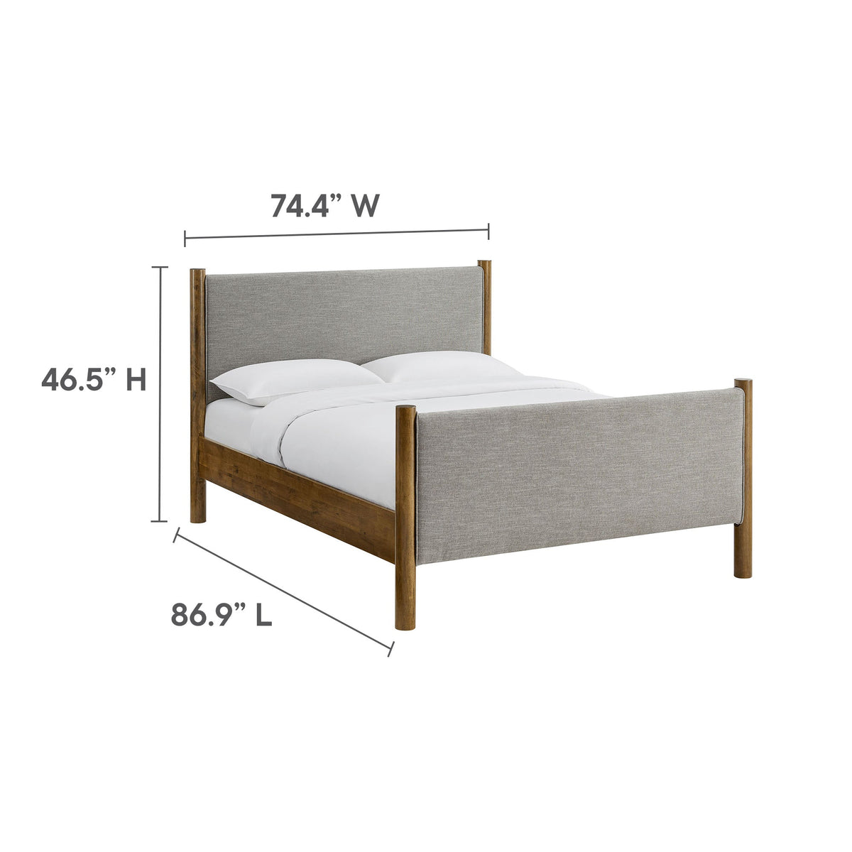 Maven Fabric Upholstered Platform Bed