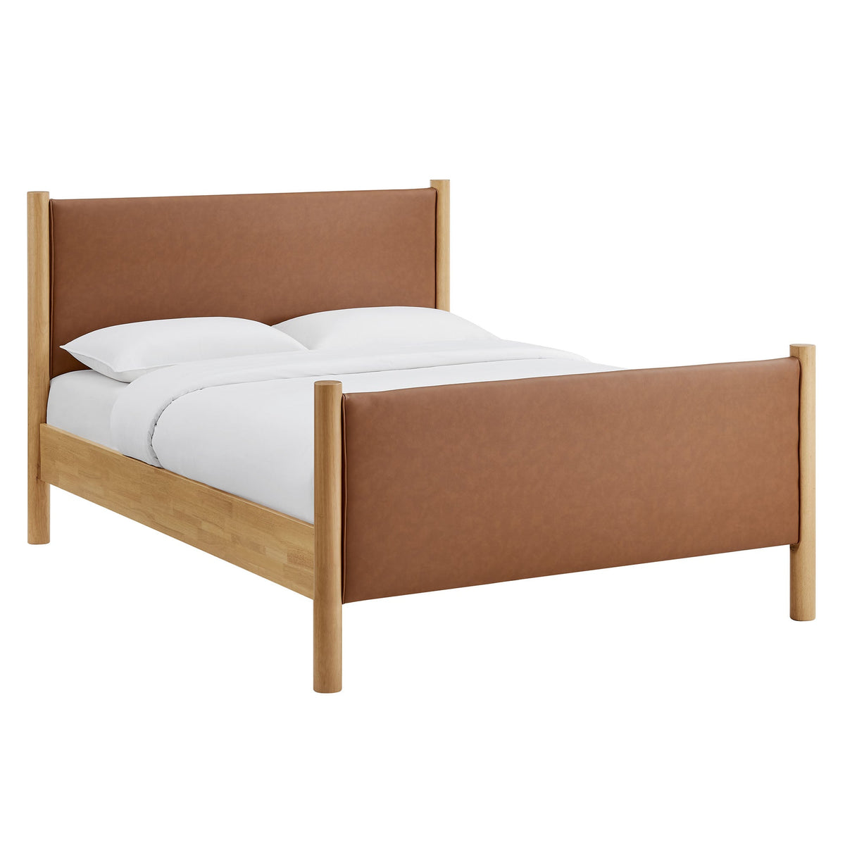Maven Vegan Leather Upholstered Platform Bed