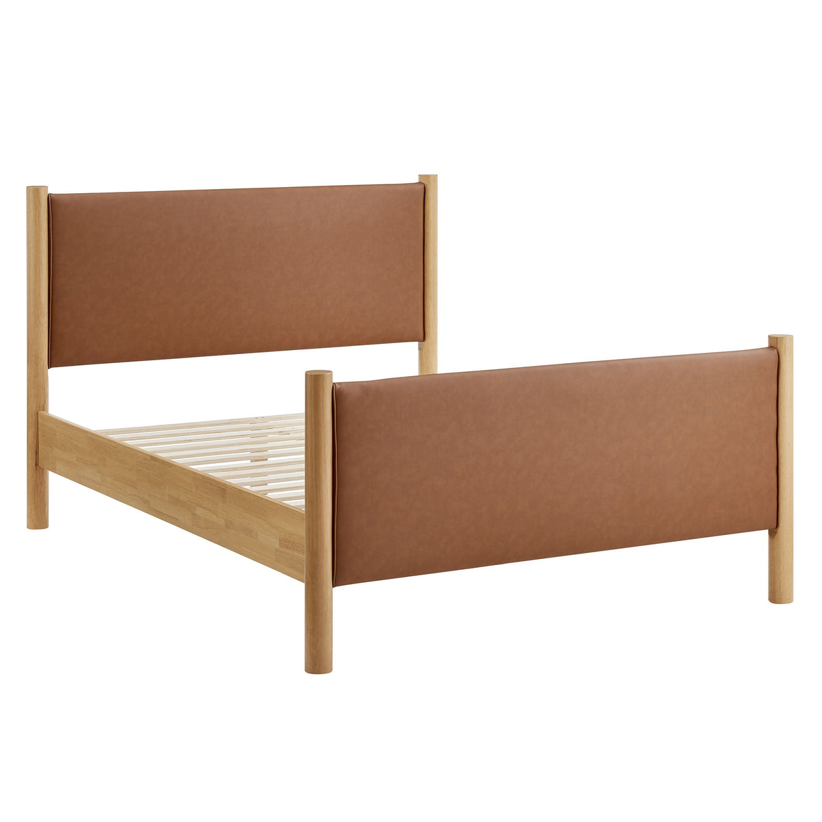 Maven Vegan Leather Upholstered Platform Bed