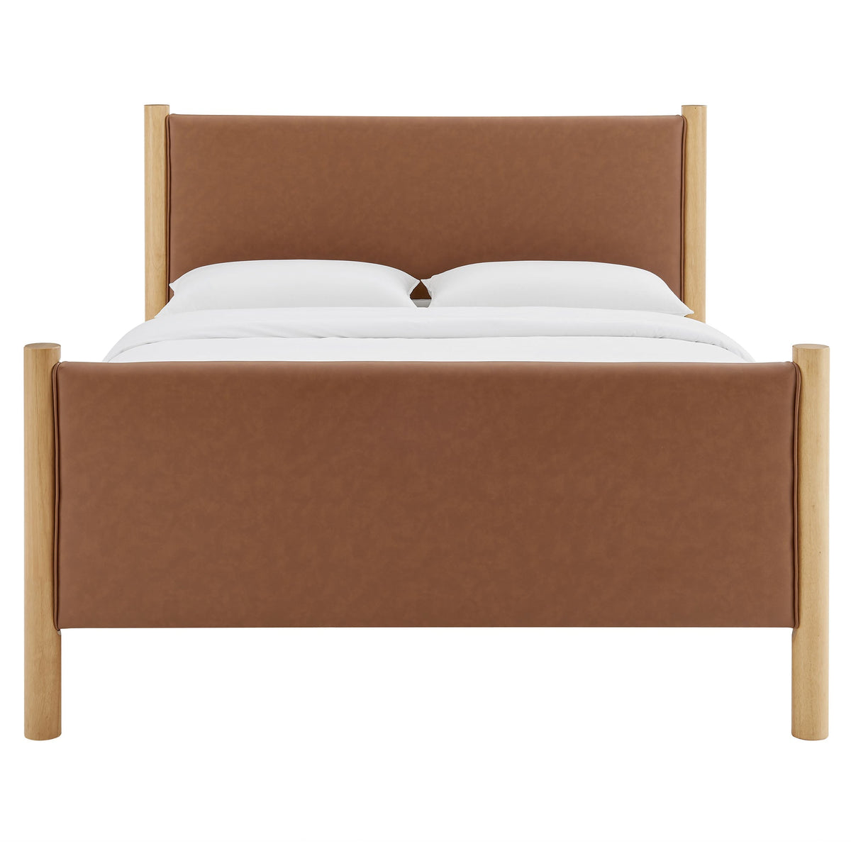 Maven Vegan Leather Upholstered Platform Bed