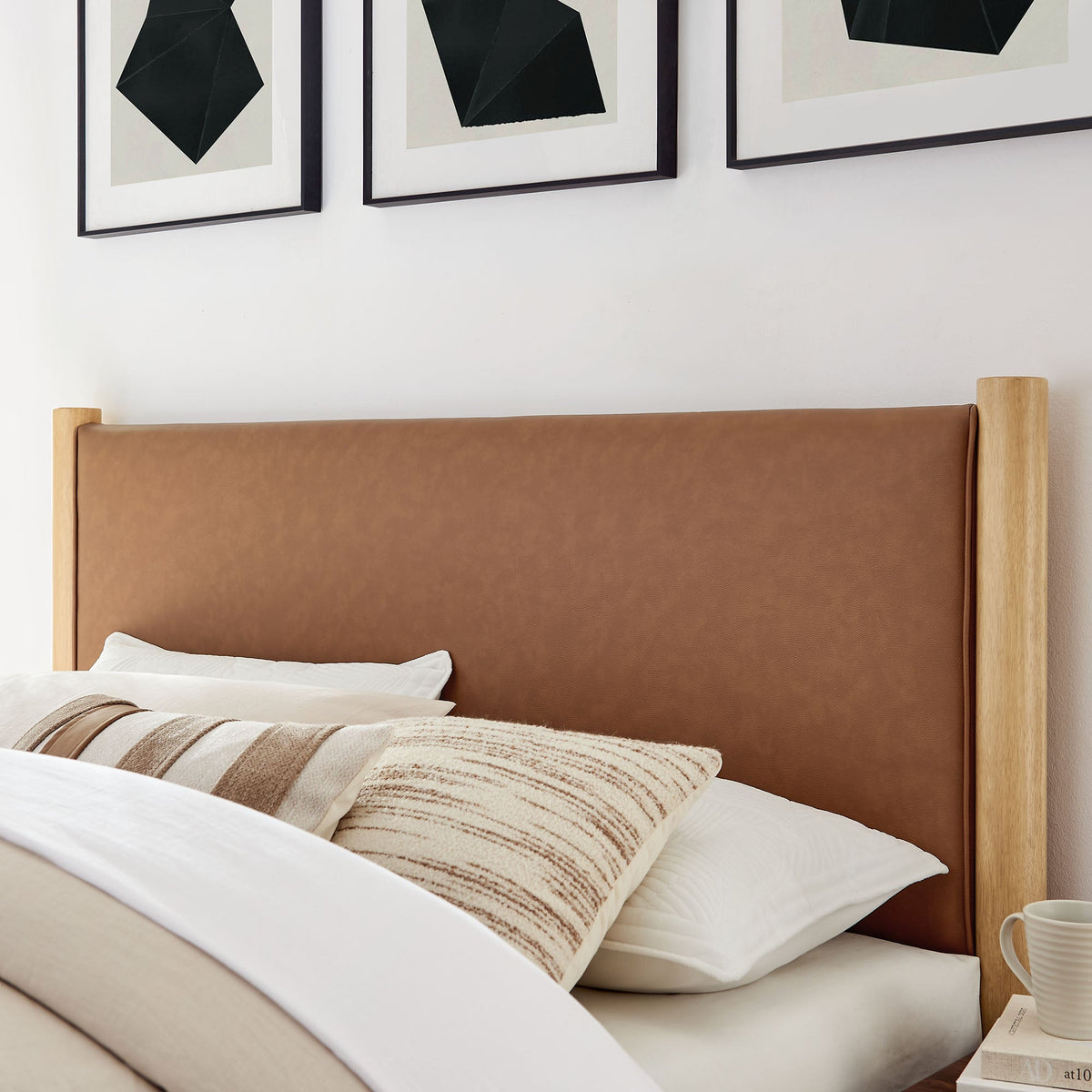 Maven Vegan Leather Upholstered Platform Bed