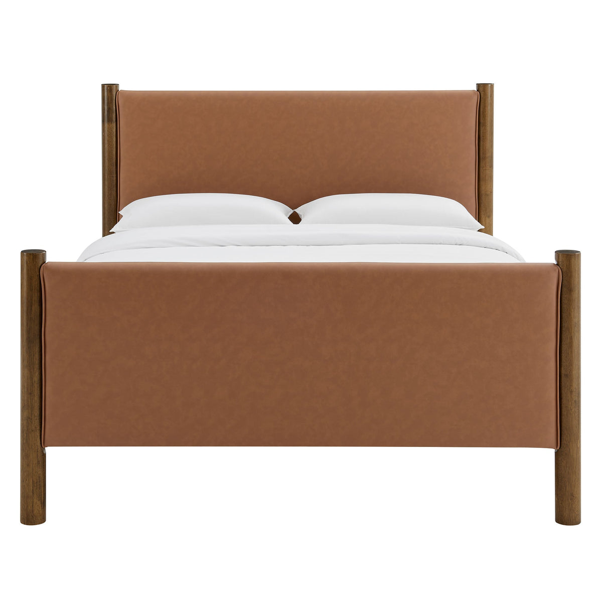 Maven Vegan Leather Upholstered Platform Bed
