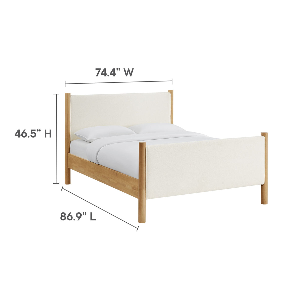 Maven Fabric Upholstered Platform Bed