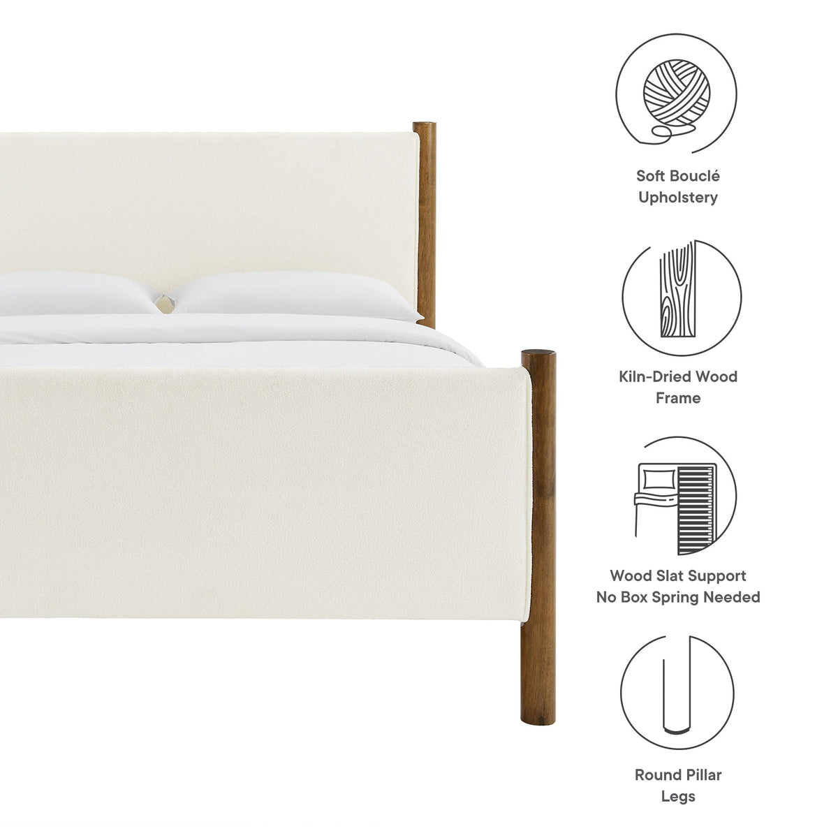 Maven Fabric Upholstered Platform Bed