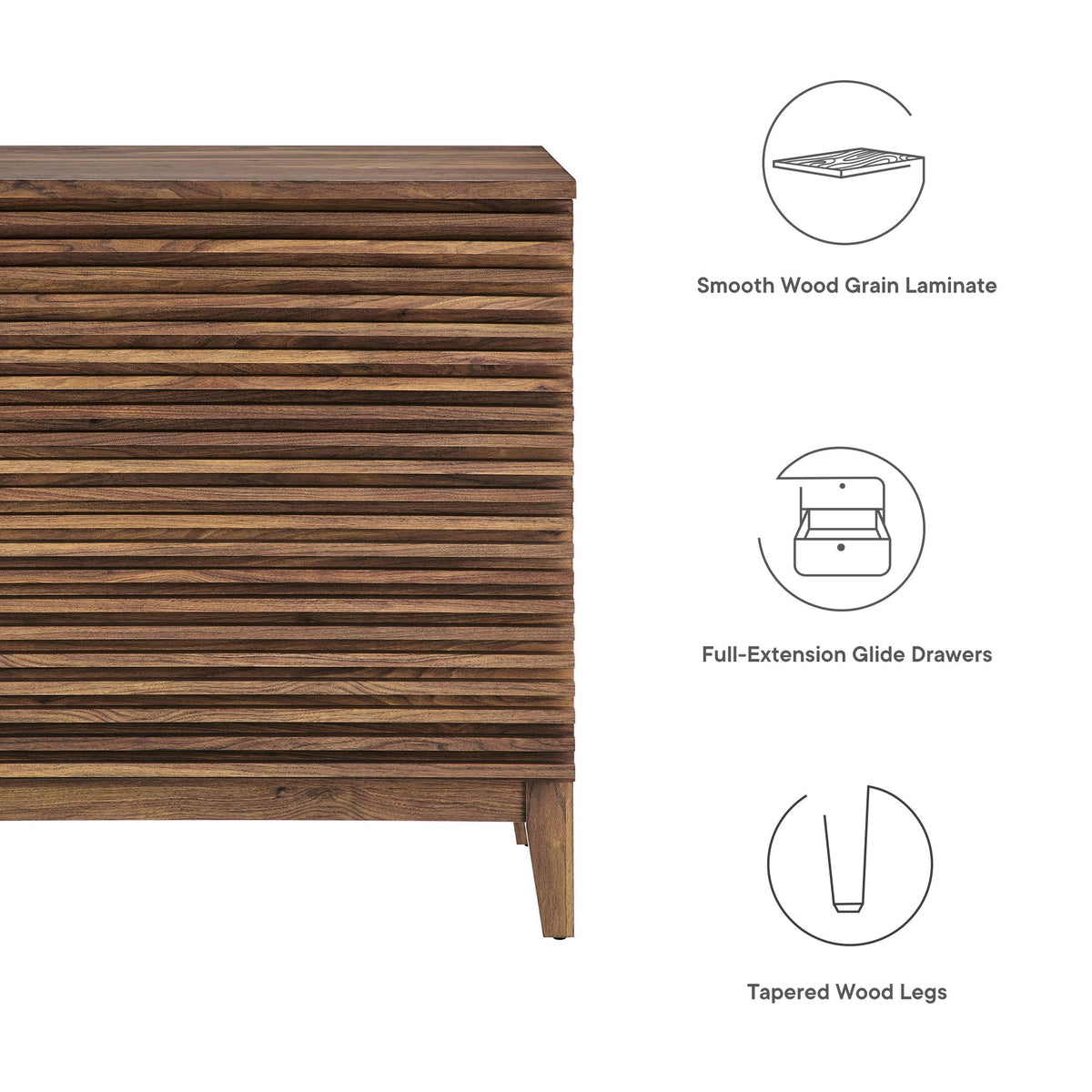 Render Large 3-Drawer Nightstand - view 8