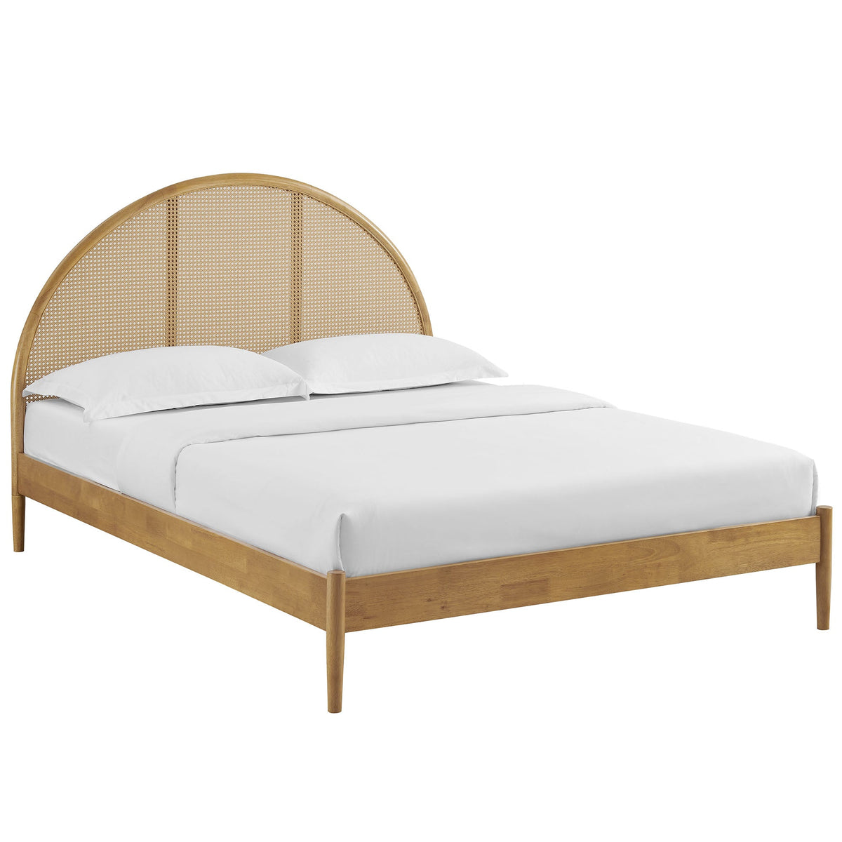 Odette Queen Arched Rattan Cane Platform Bed