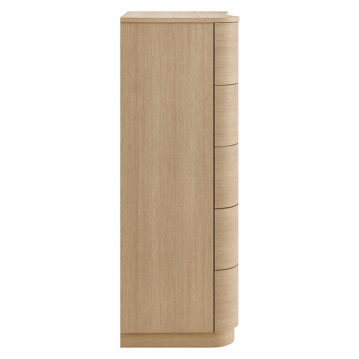 Mirae 5-Drawer Curved Dresser Chest of Drawers