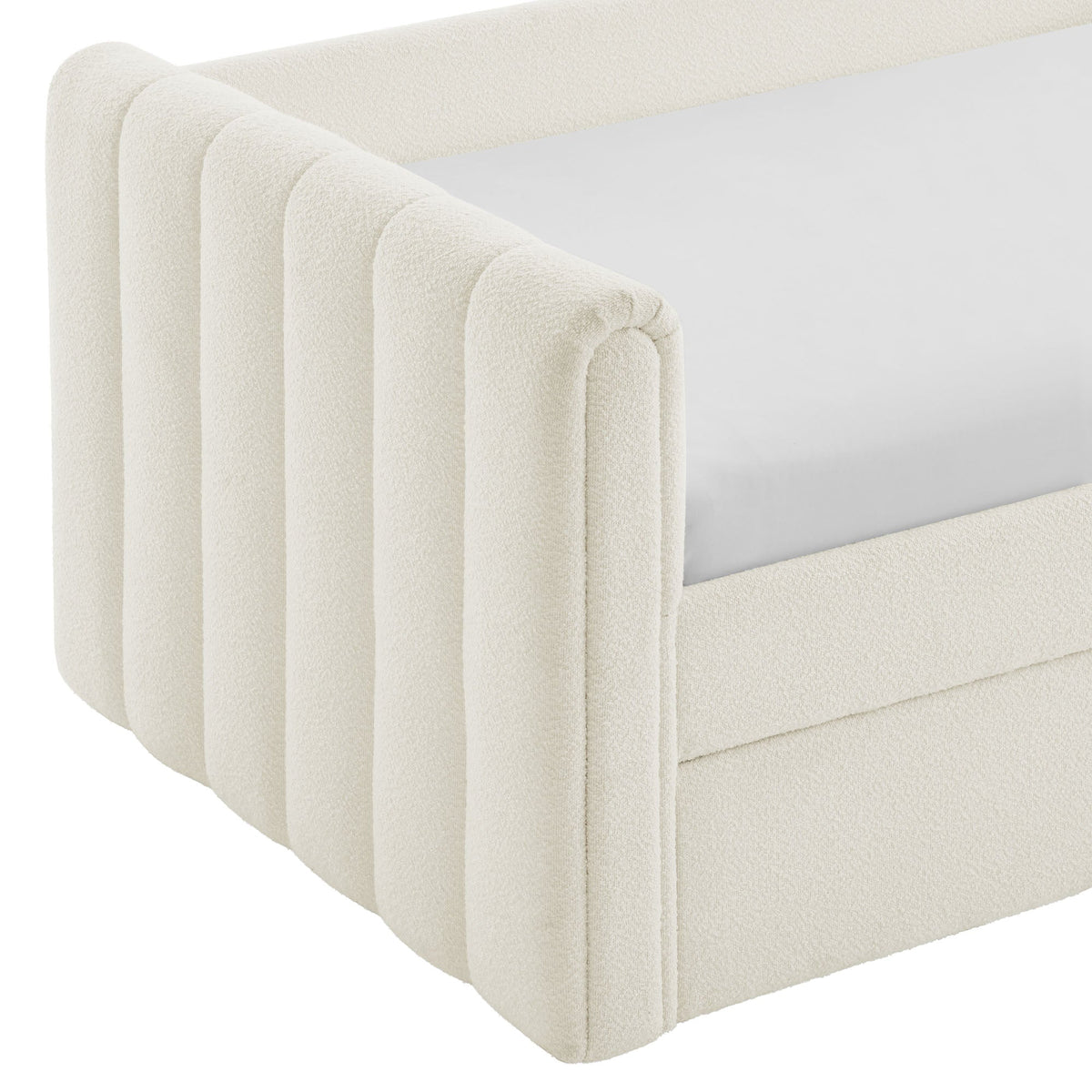 Veyla Channel Tufted Boucle Twin Daybed With Trundle - view 10