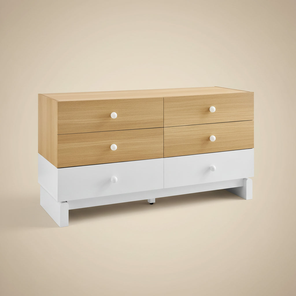 Nolia 6-Drawer Color Block Dresser by Modway
