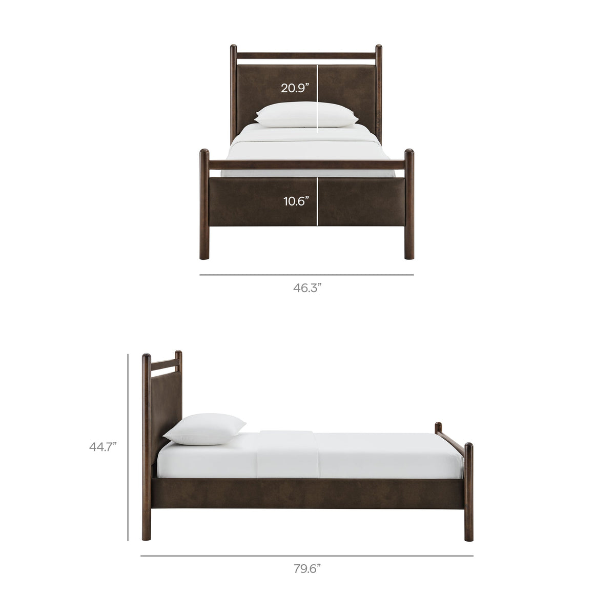 Ginny Vegan Leather Platform Bed Frame