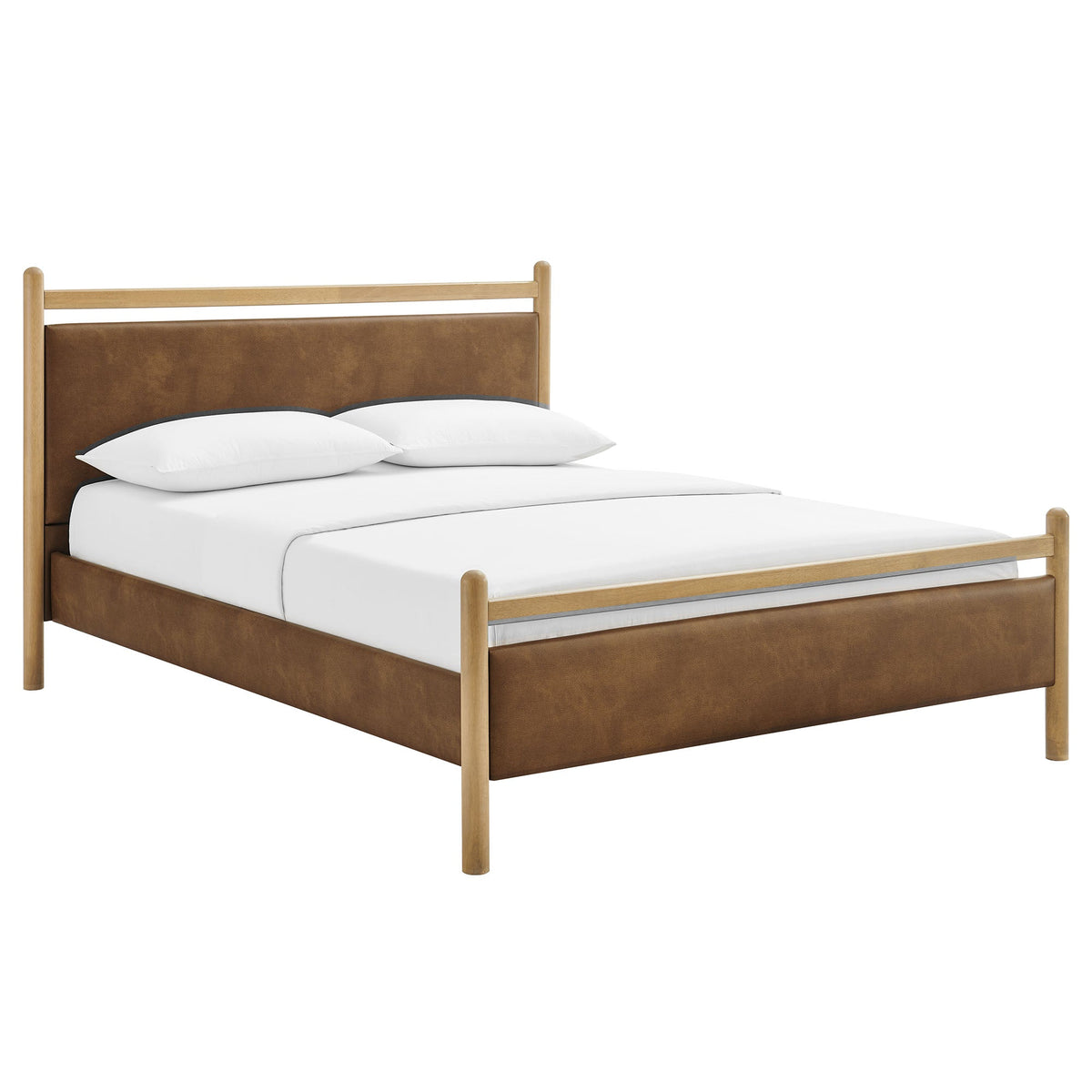 Ginny Vegan Leather Platform Bed Frame