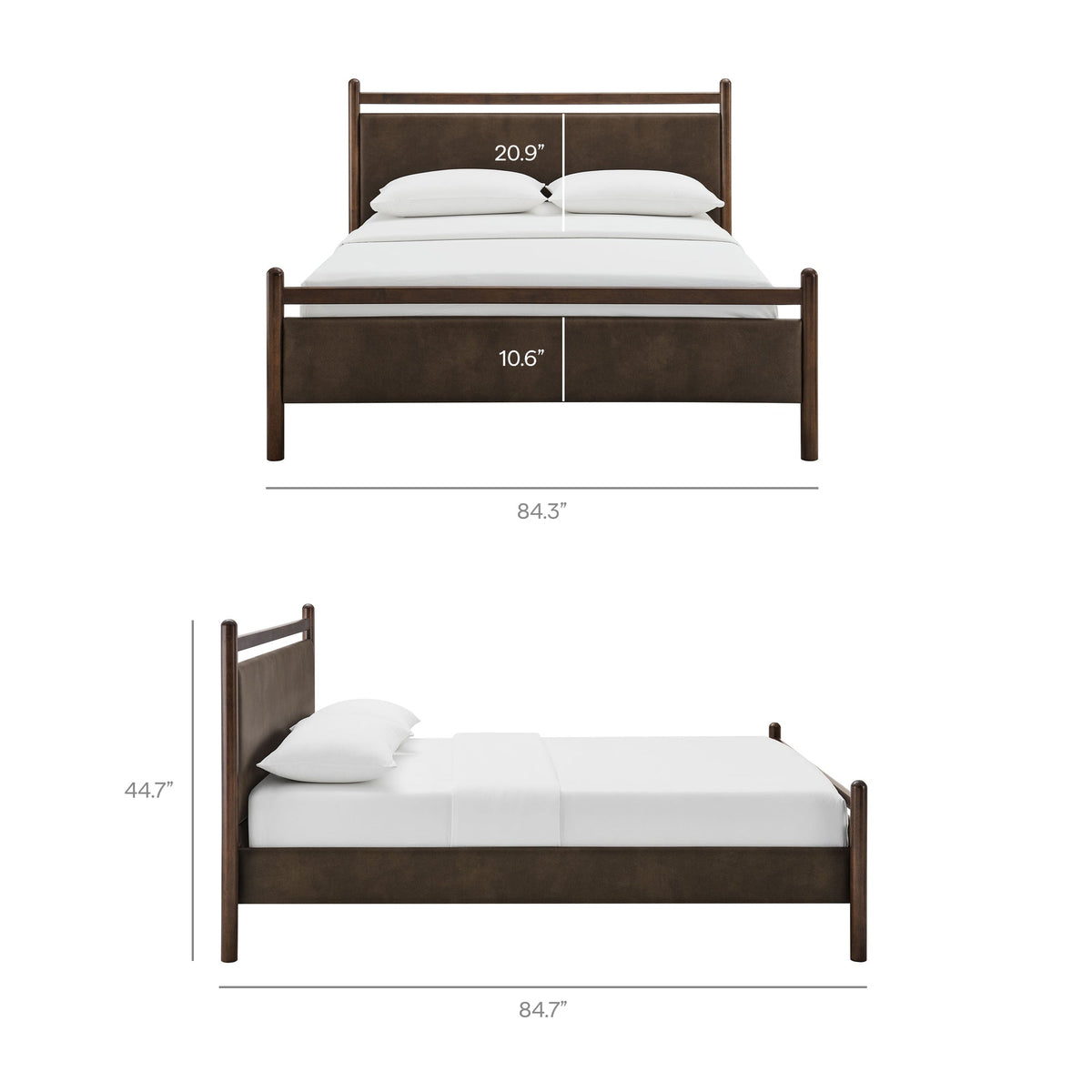 Ginny Vegan Leather Platform Bed Frame