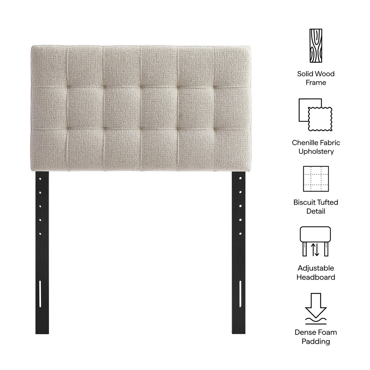 Lily Upholstered Fabric Headboard
