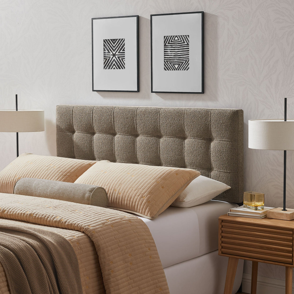 Lily Upholstered Fabric Headboard