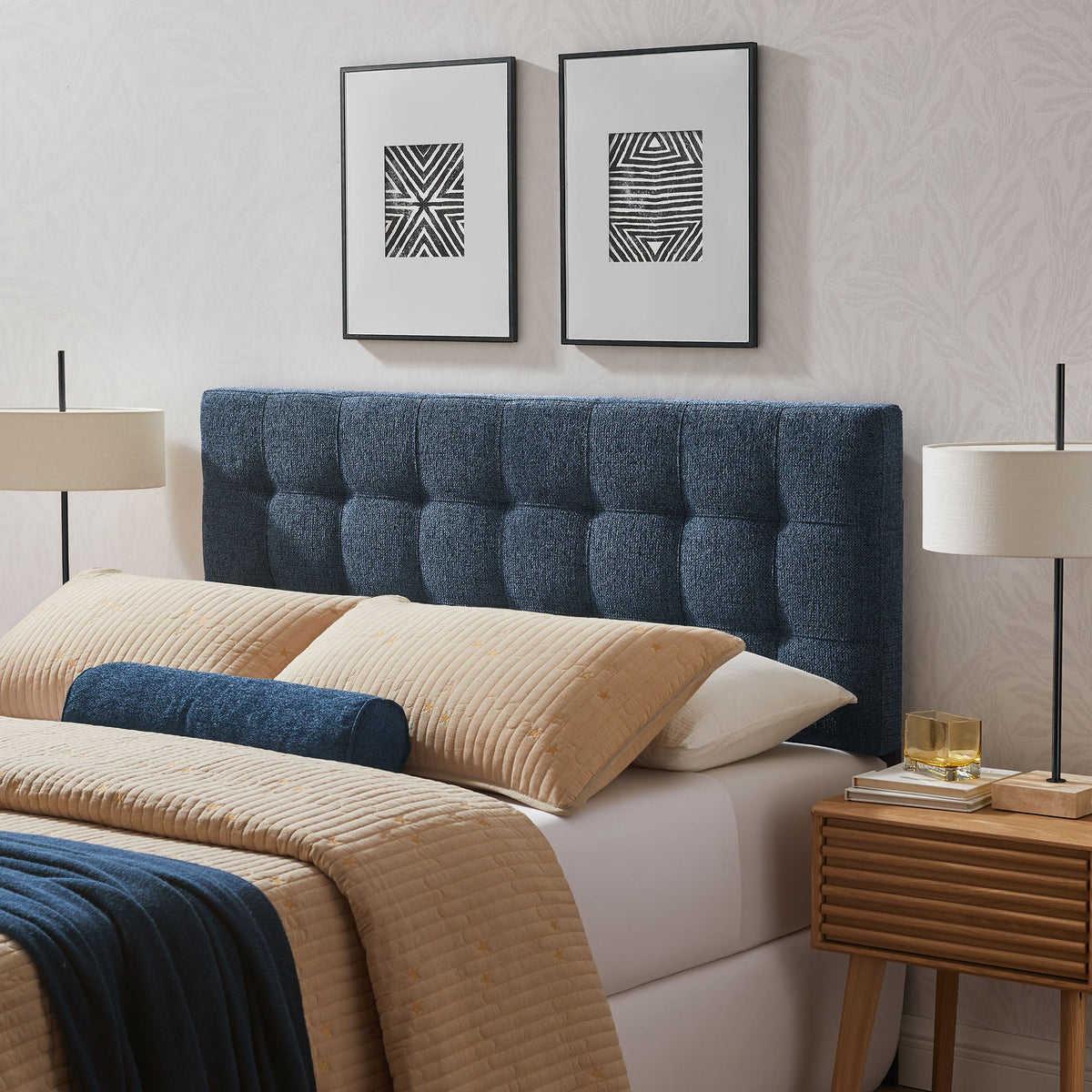 Lily Upholstered Fabric Headboard
