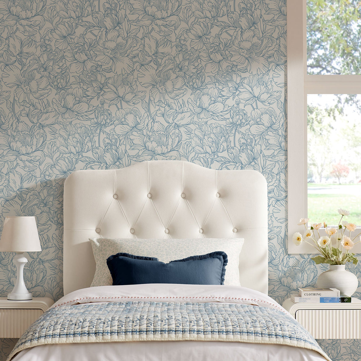 Annabel Diamond Tufted Performance Velvet Headboard