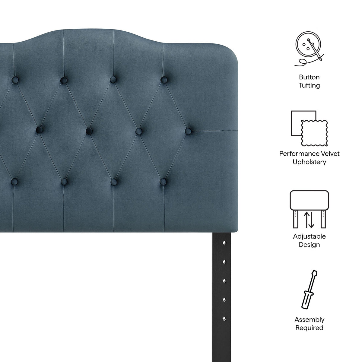 Annabel Diamond Tufted Performance Velvet Headboard
