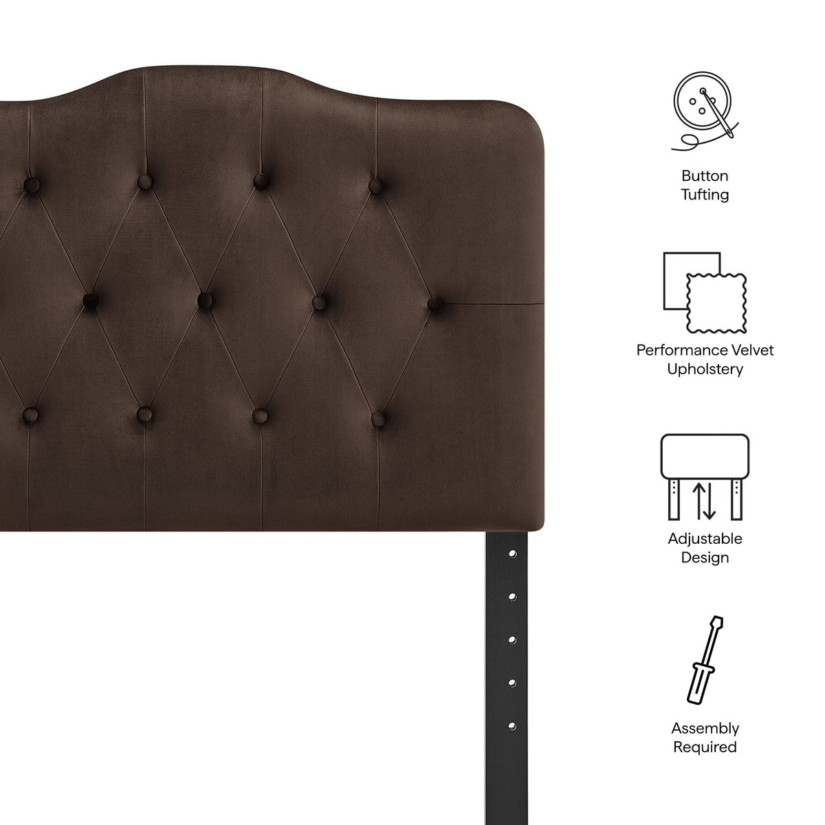 Annabel Diamond Tufted Performance Velvet Headboard