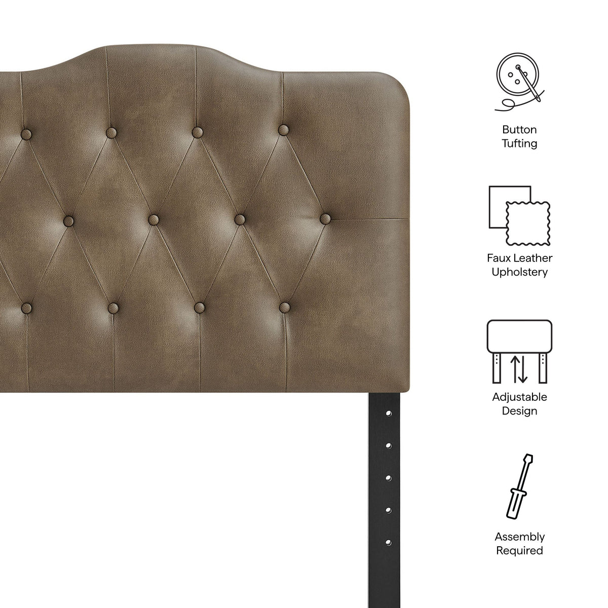 Annabel Faux Leather Queen Headboard