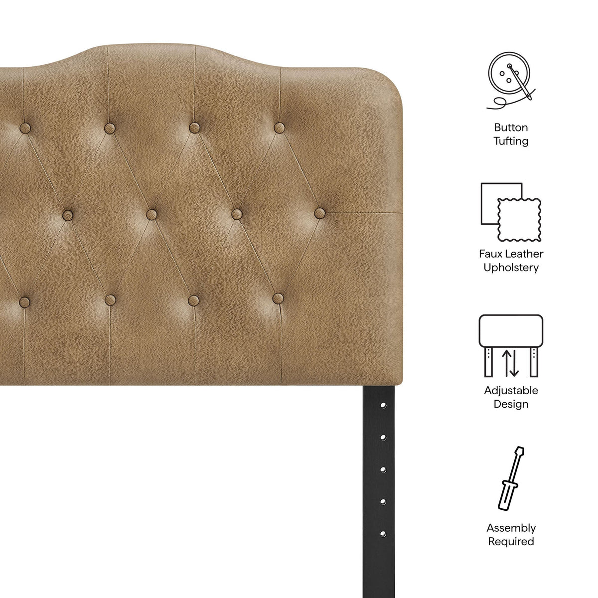 Annabel Faux Leather Queen Headboard