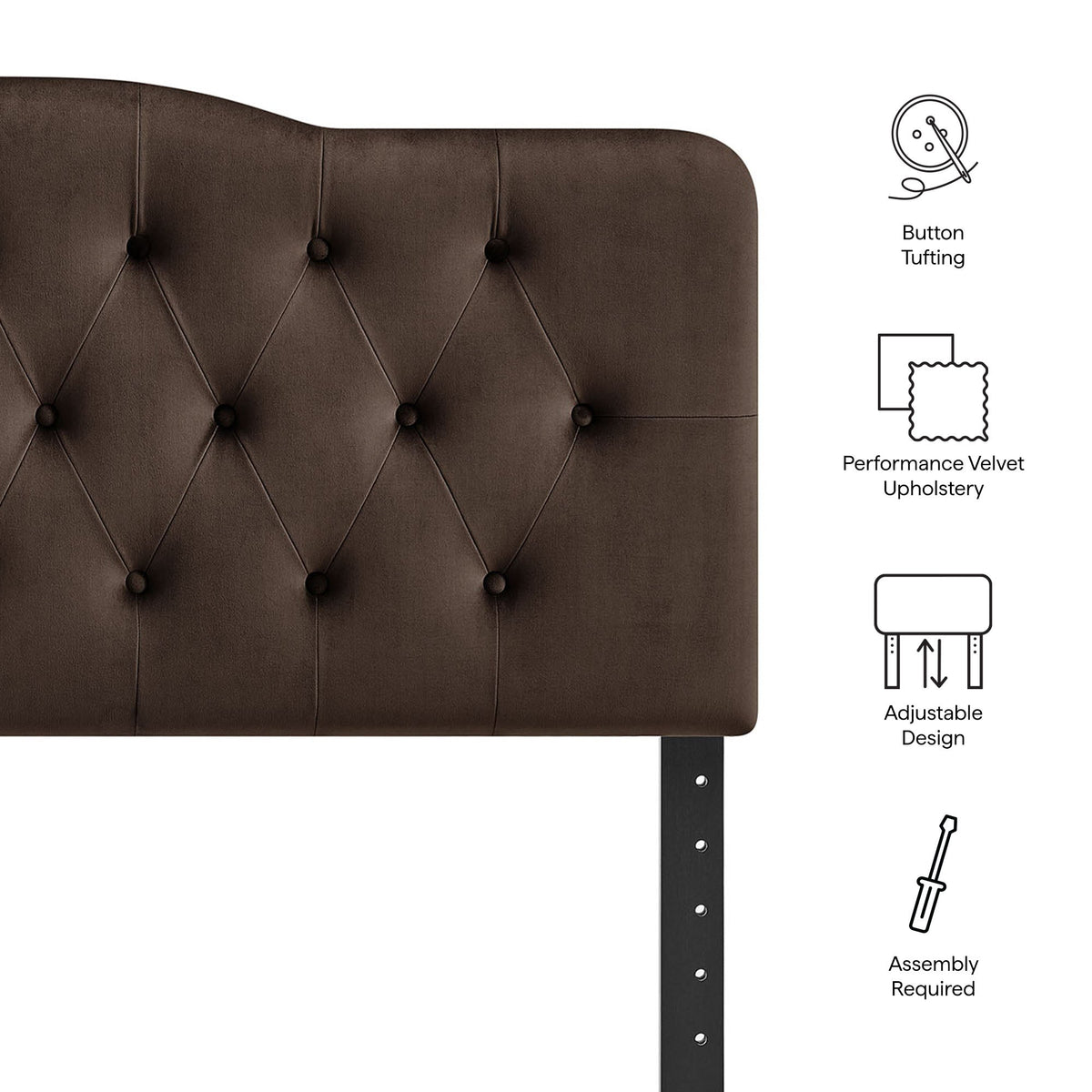 Annabel Diamond Tufted Performance Velvet Headboard