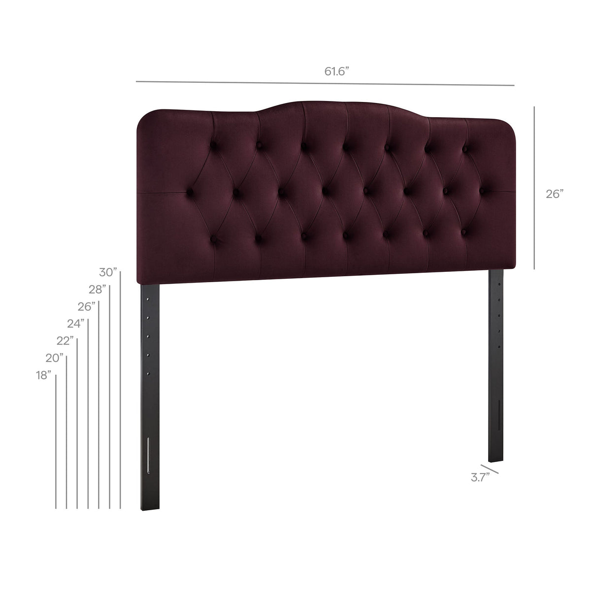 Annabel Diamond Tufted Performance Velvet Headboard