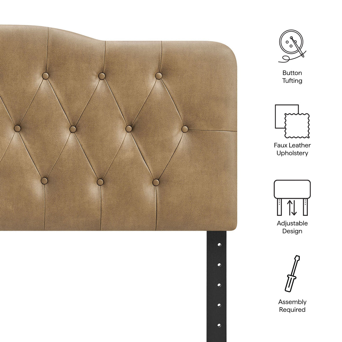 Annabel Faux Leather Queen Headboard