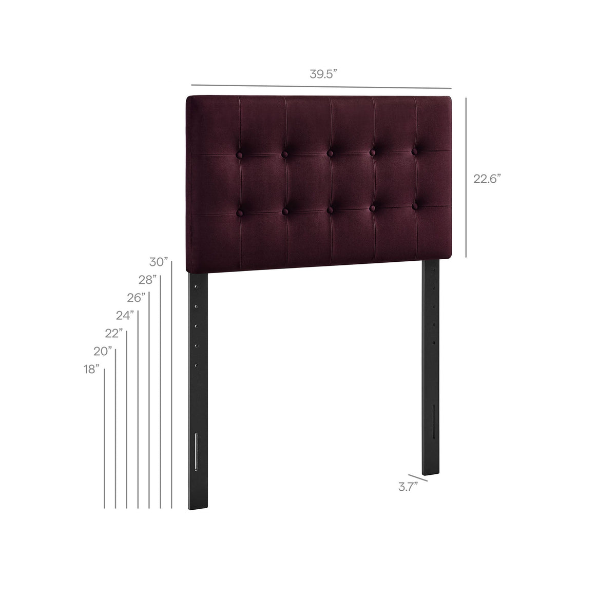Emily Biscuit Tufted Performance Velvet Headboard