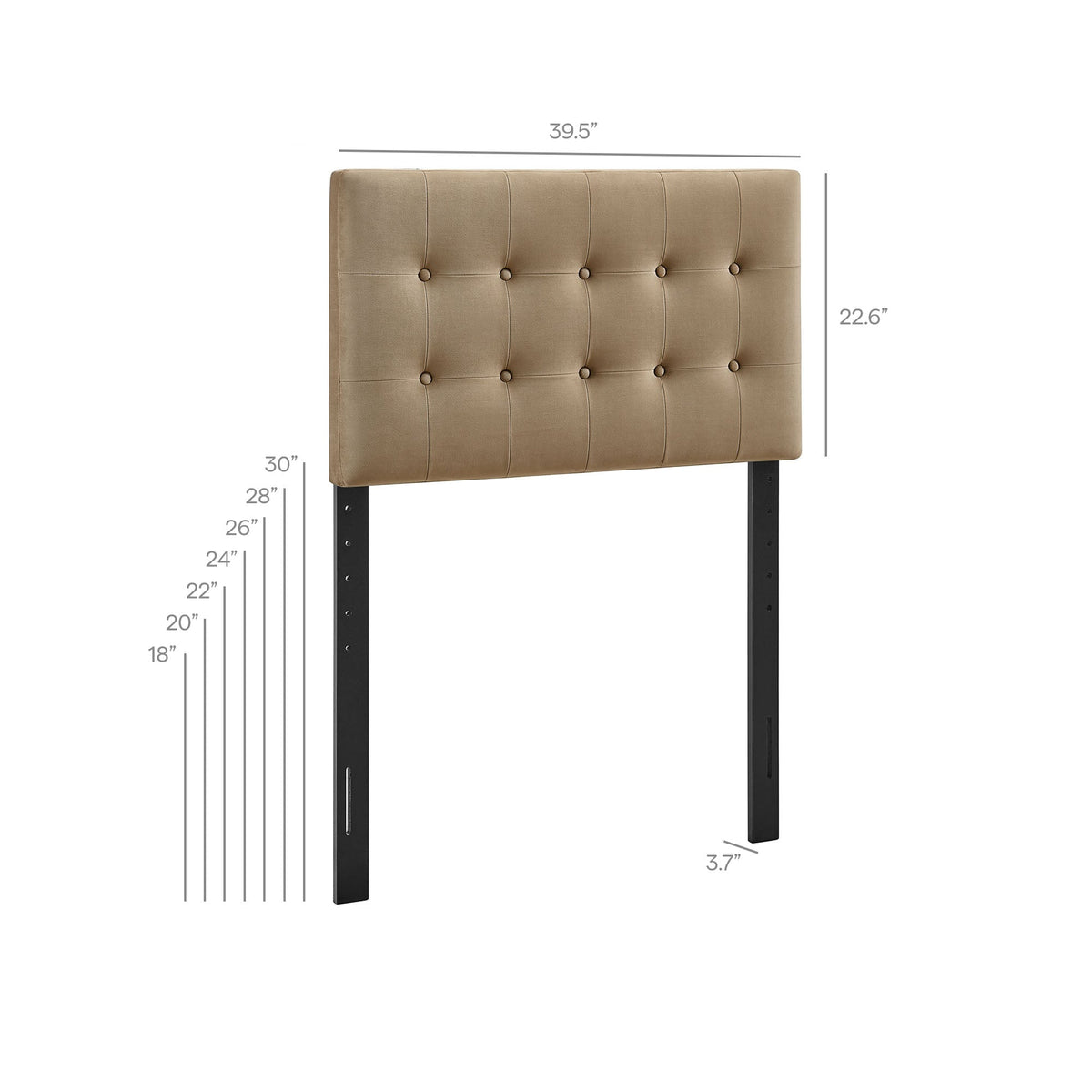 Emily Biscuit Tufted Performance Velvet Headboard