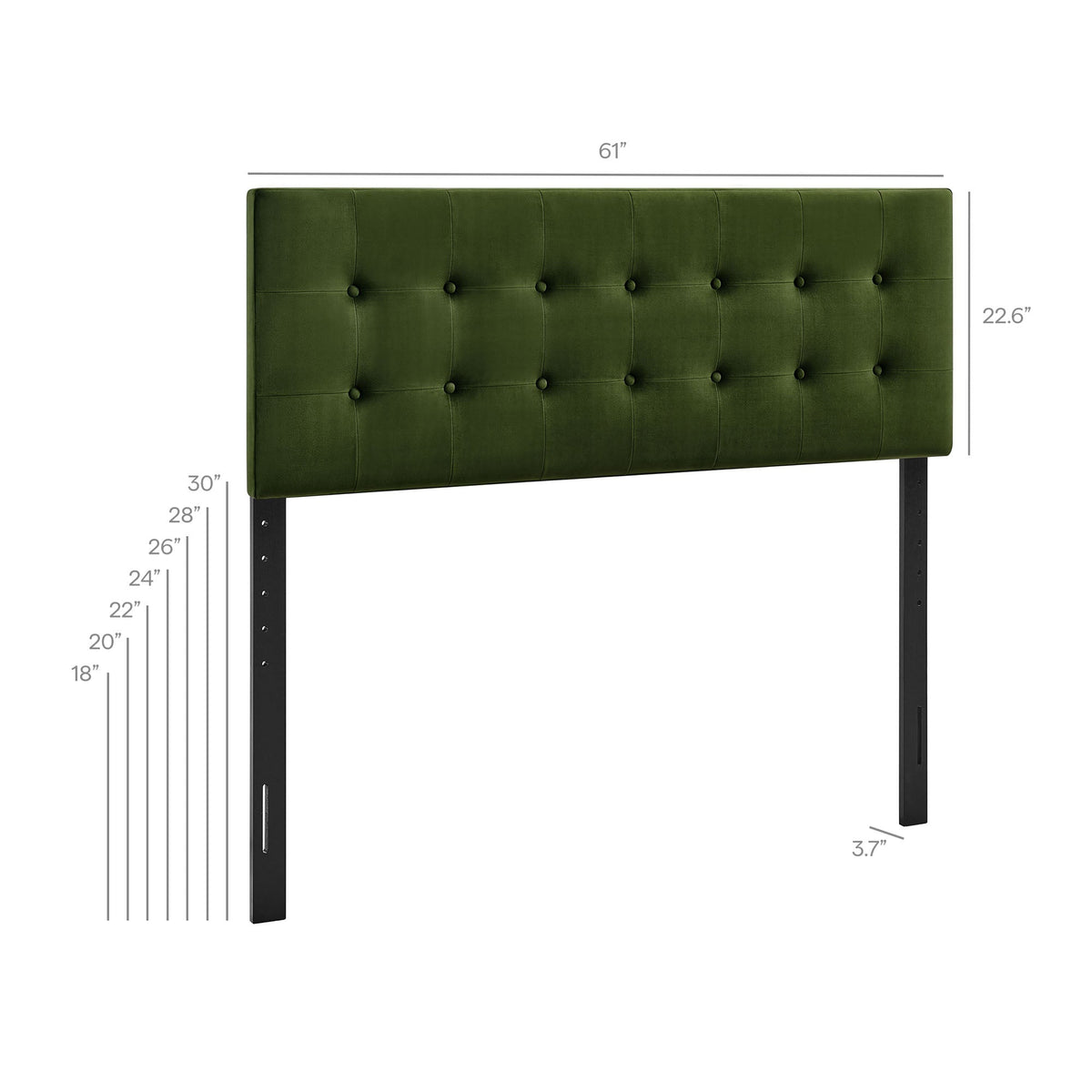 Emily Biscuit Tufted Performance Velvet Headboard