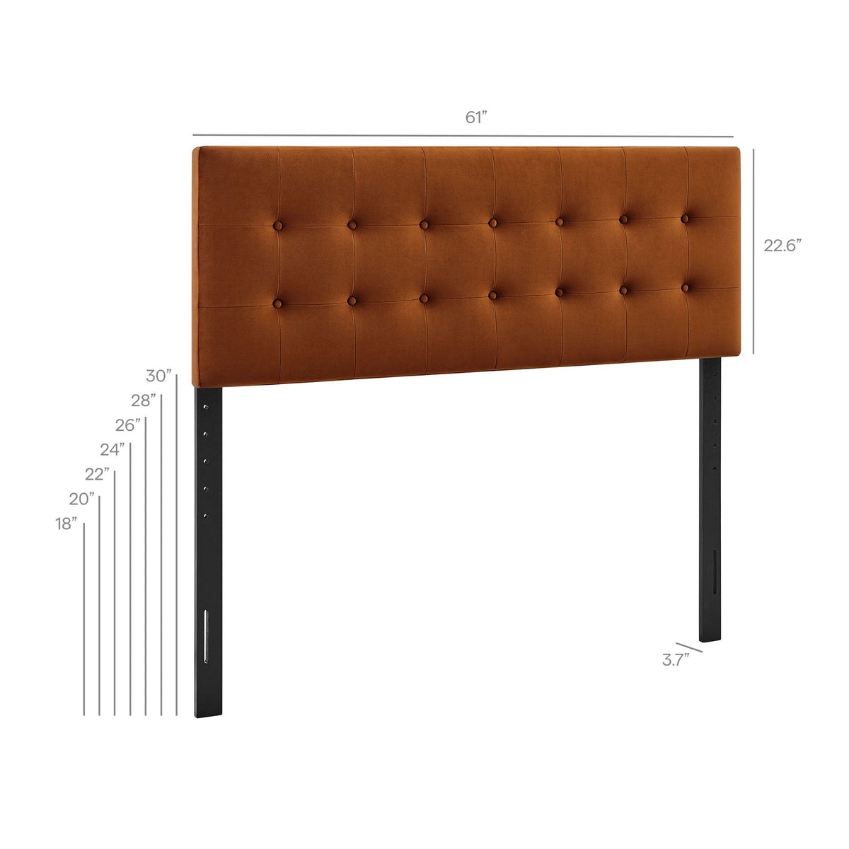 Emily Biscuit Tufted Performance Velvet Headboard
