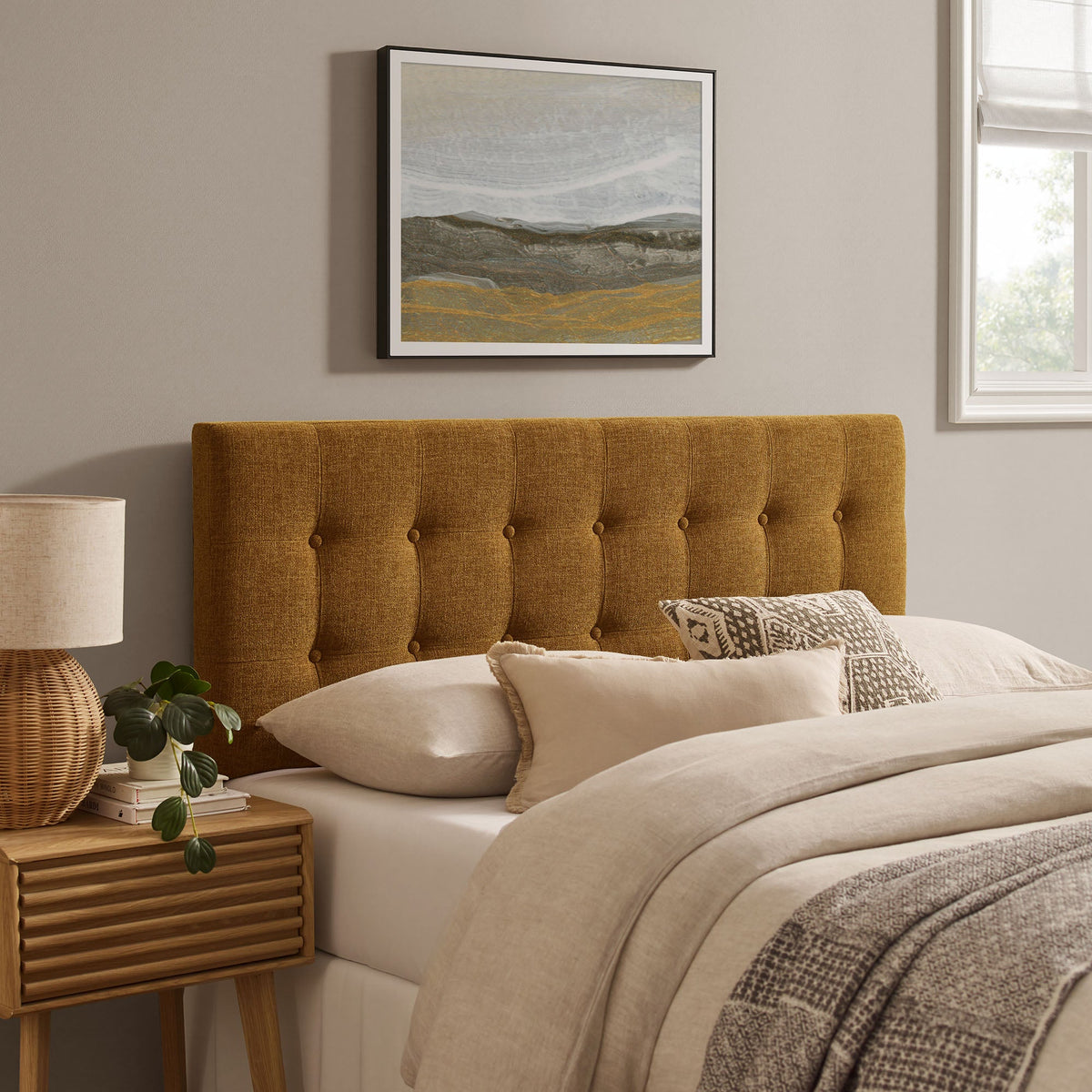 Emily Upholstered Fabric Headboard