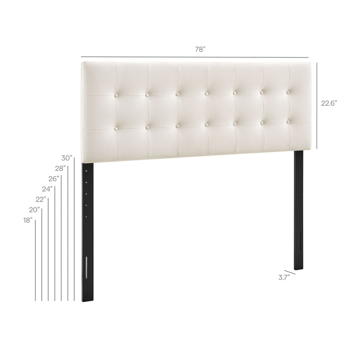 Emily Biscuit Tufted Performance Velvet Headboard