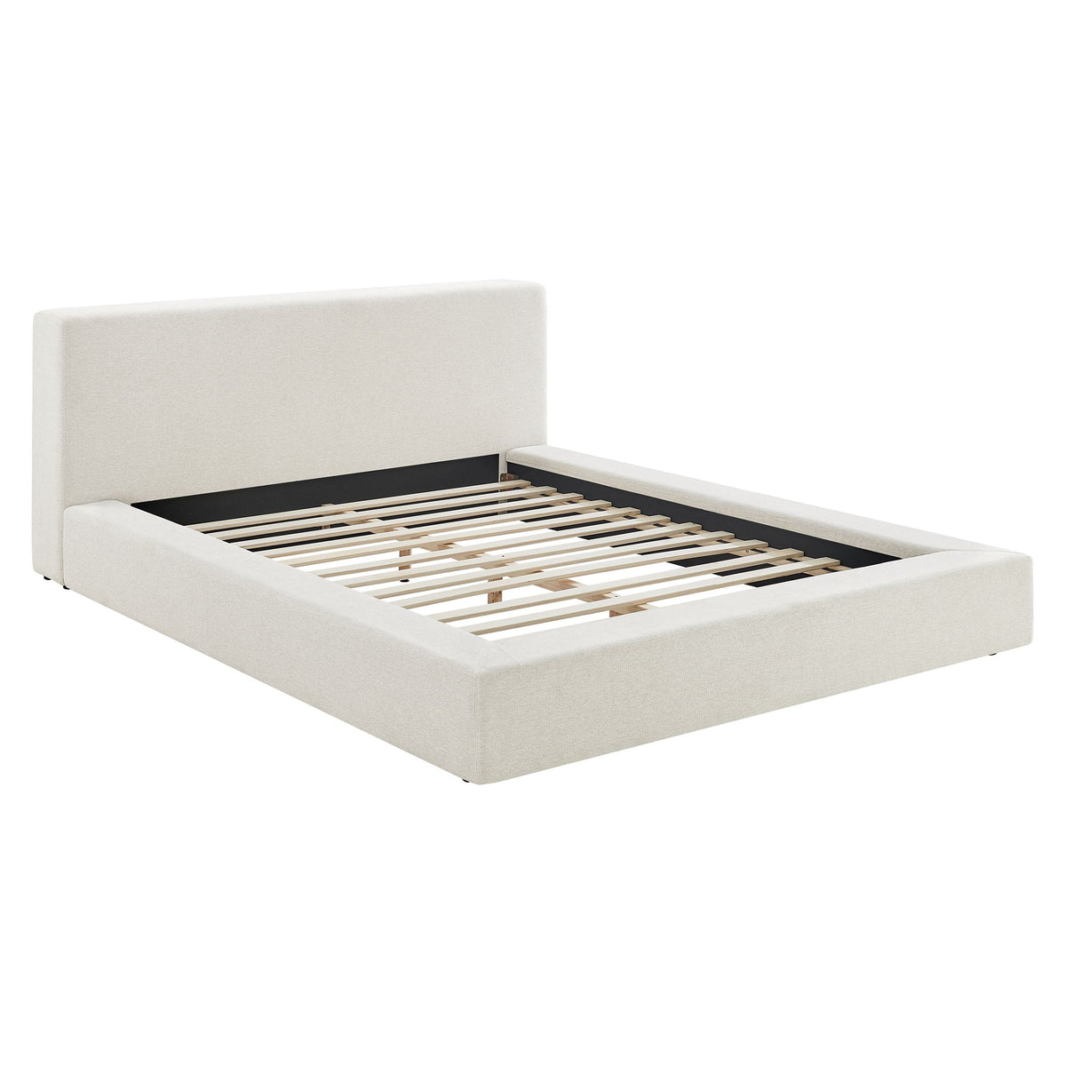 Luma Chenille Upholstered Platform Bed Frame