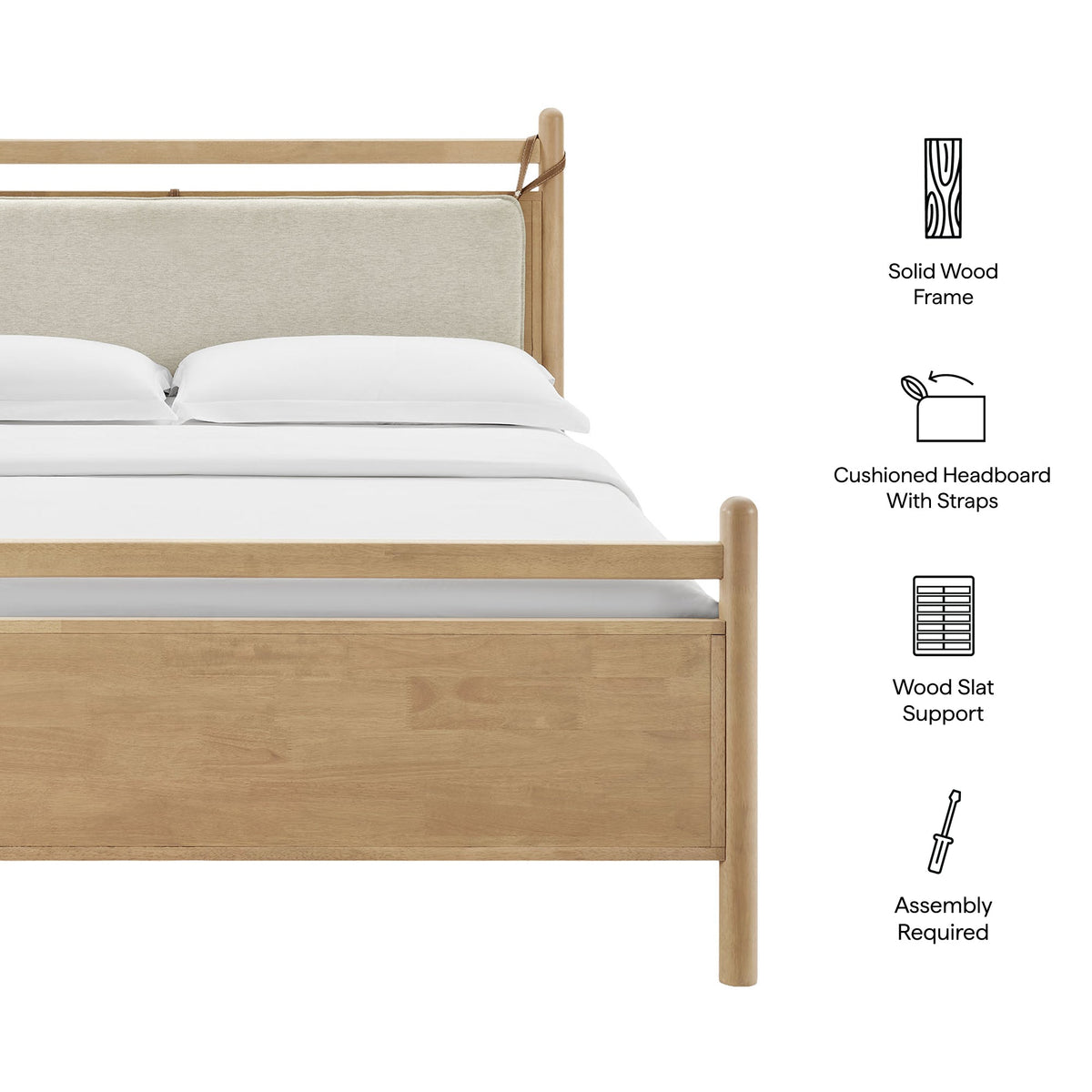 Leni Wood Platform Bed Frame