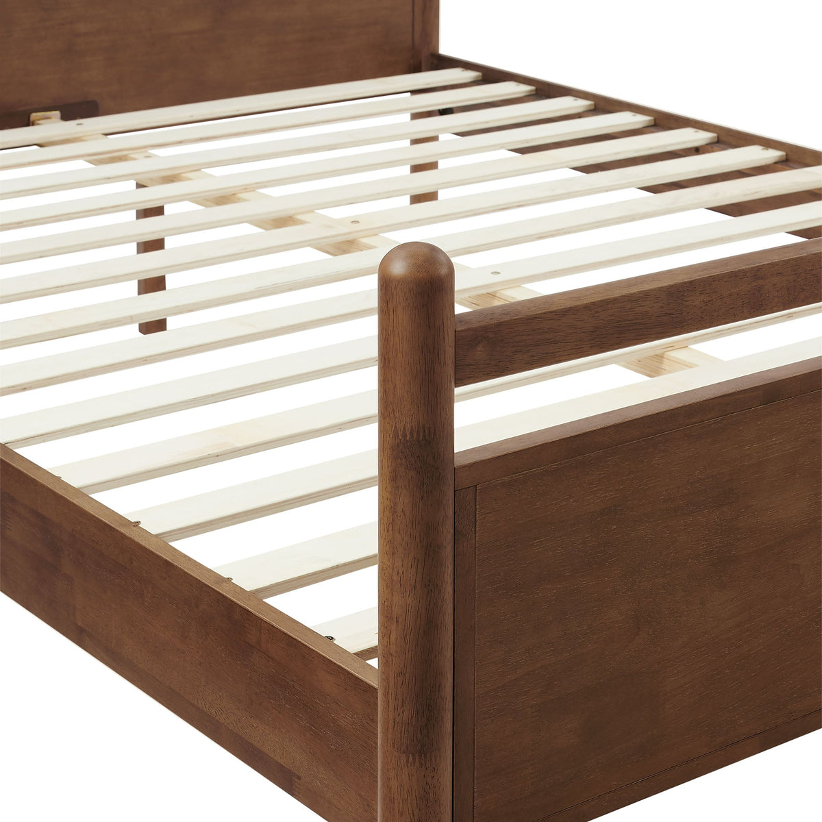 Leni Vegan Leather and Wood Platform Bed Frame