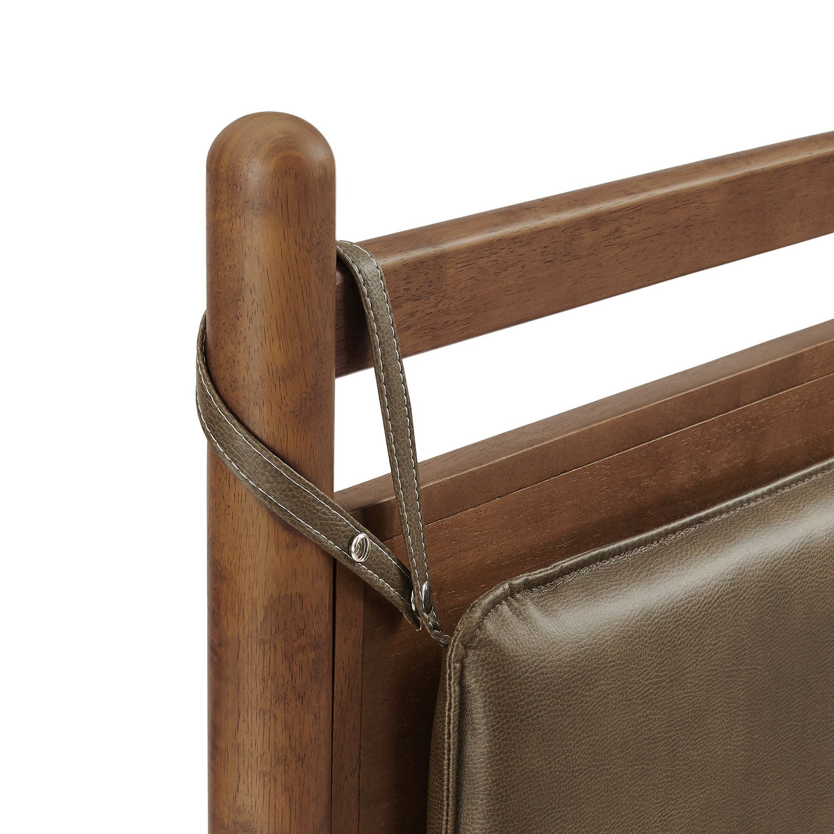 Leni Vegan Leather and Wood Platform Bed Frame