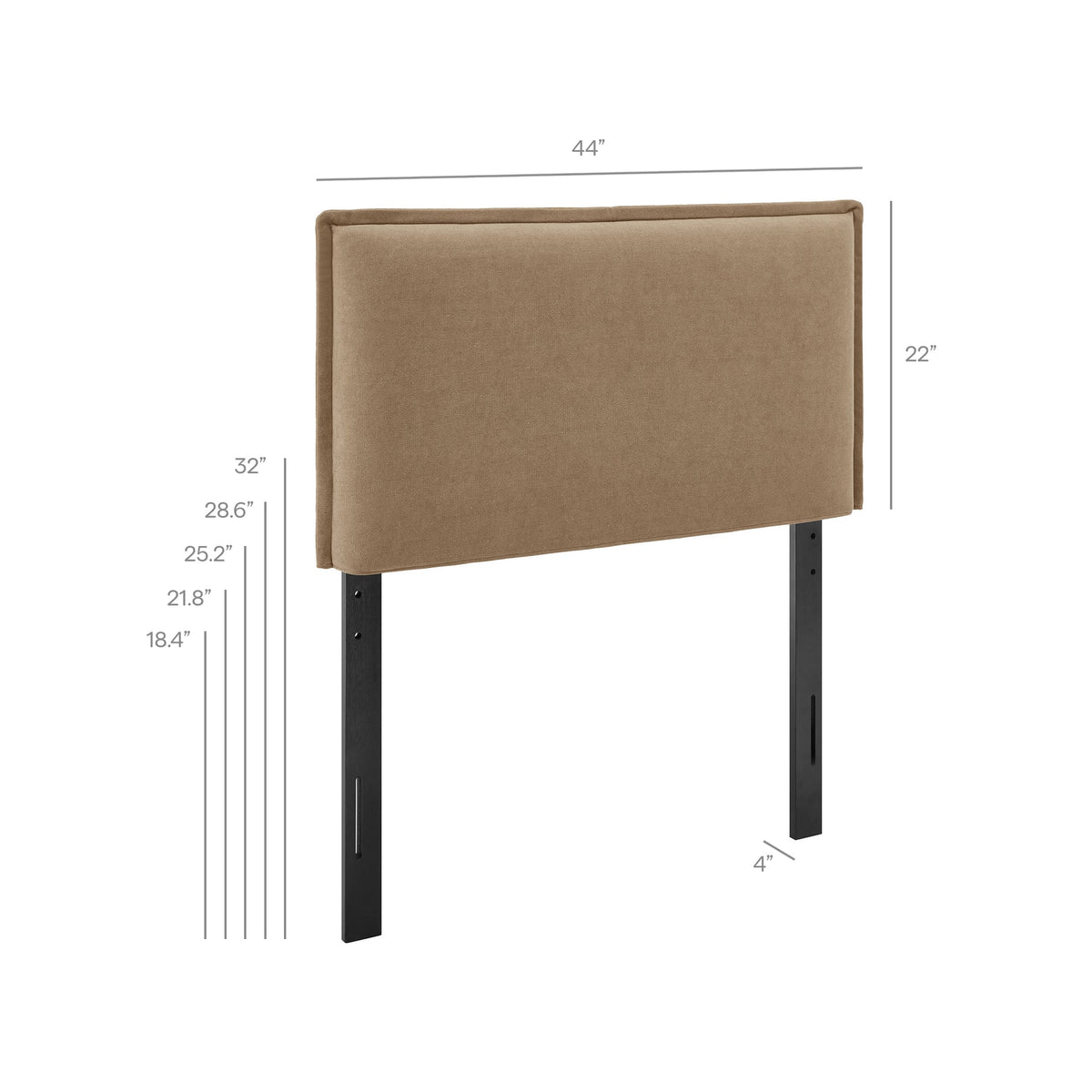 Camille Upholstered Linen Blend Headboard