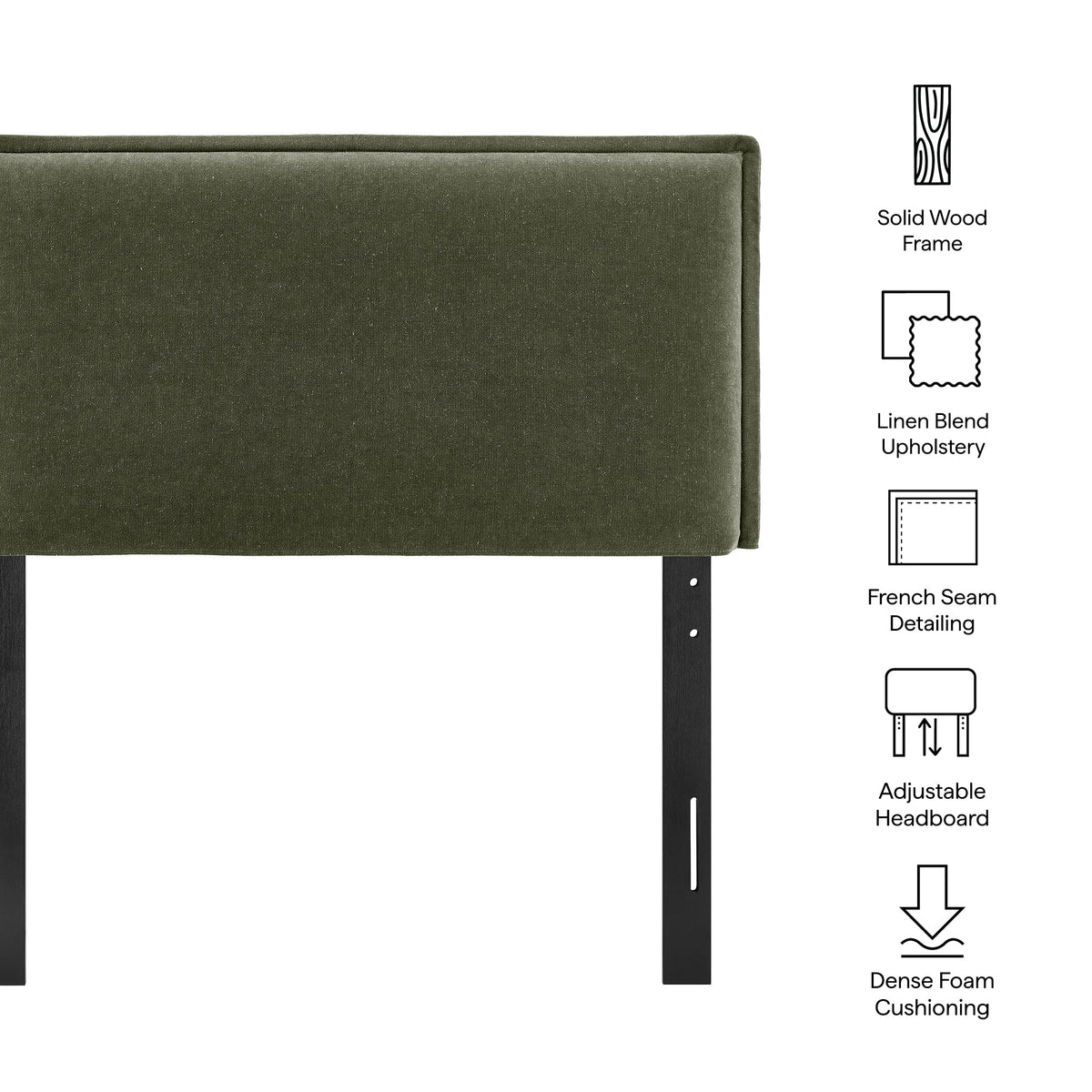 Camille Upholstered Linen Blend Headboard