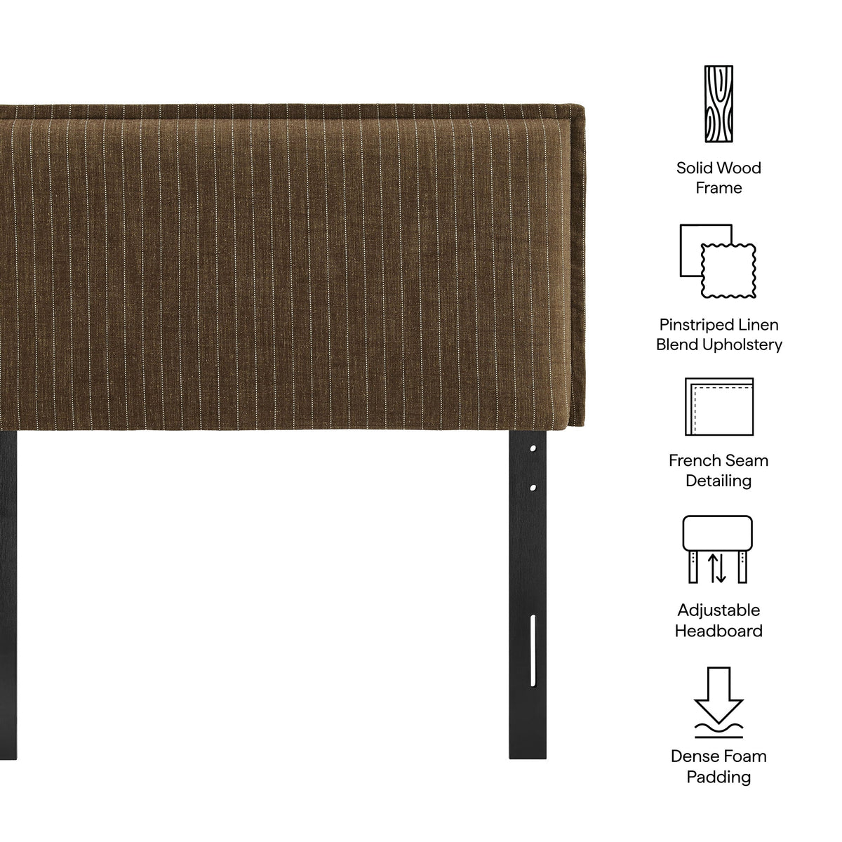 Camille Striped Linen Blend Headboard