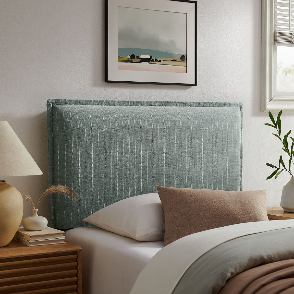 Camille Striped Linen Blend Headboard