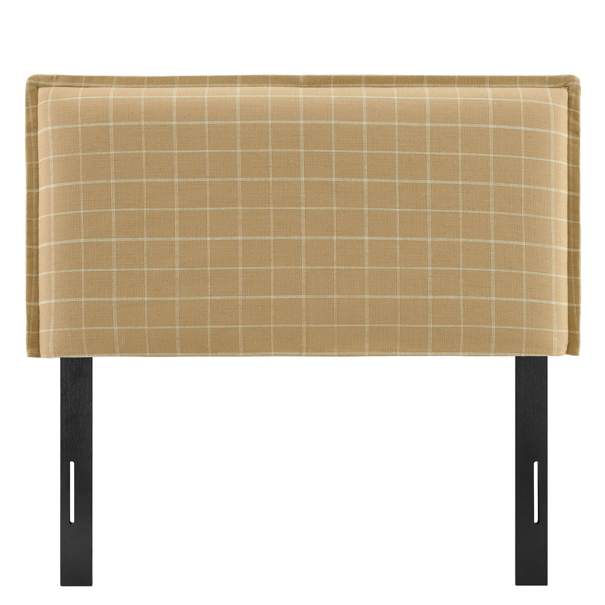 Camille Checkered Linen Blend Headboard